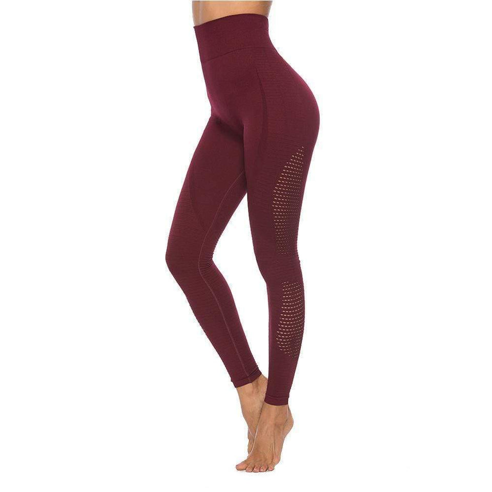 Breathable Squat-proof Anti Cellulite Legging beachysalt Red S