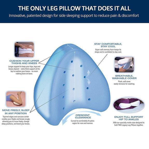 Orthopedic Leg Pillow With Memory Foam beachysalt