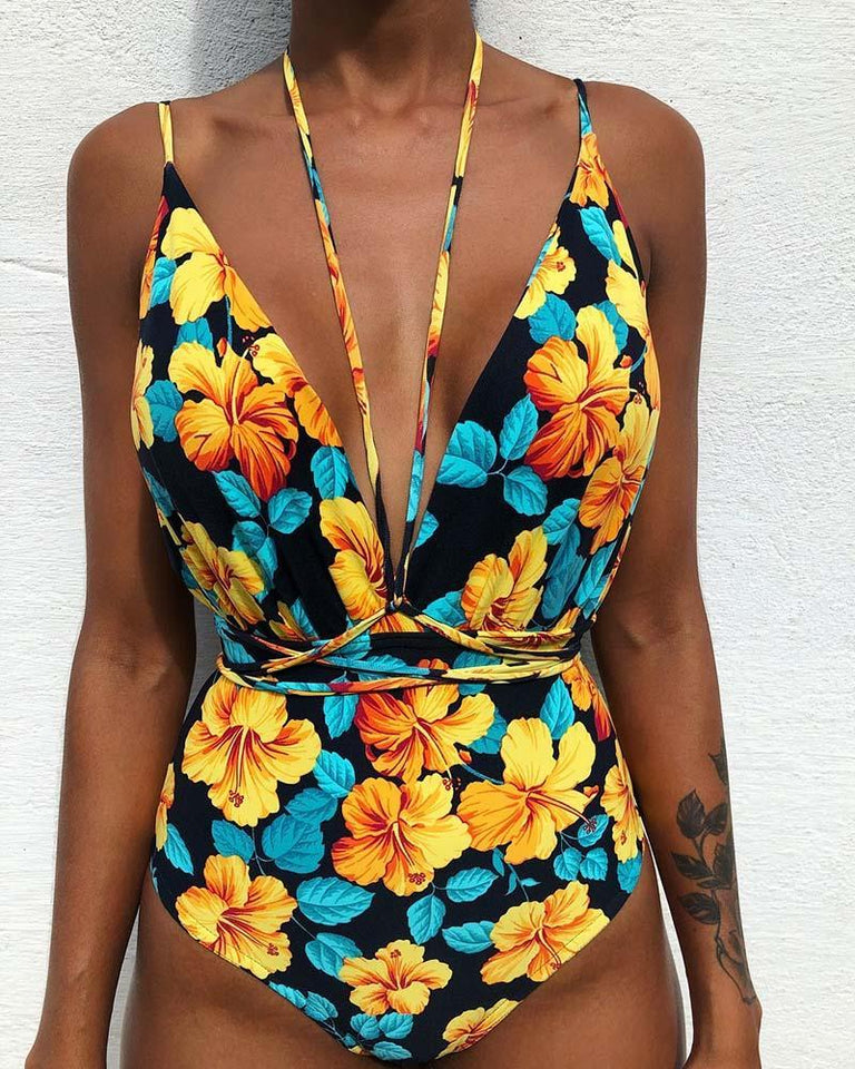 Floral Print Multiway Swimsuit beachysalt 