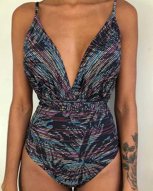 Floral Print Multiway Swimsuit beachysalt COLORED DOTS S 