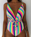 Floral Print Multiway Swimsuit beachysalt COLORED LINES S 