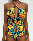 Floral Print Multiway Swimsuit beachysalt YELLOW FLOWERS S 